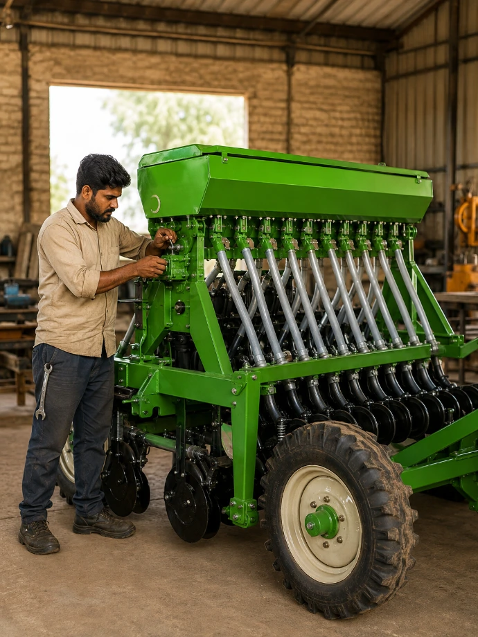 Agricultural machinery repairing service at Jangra Agri Works.